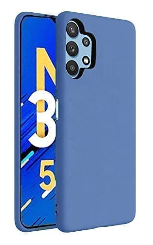 Winble Samsung Galaxy M32 5G Back Cover Case Liquid Silicone (Blue)