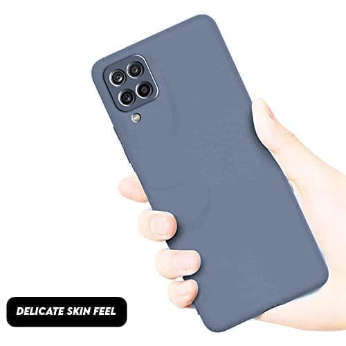 Winble Samsung Galaxy F62 Back Cover Case Liquid Silicone (Grey)