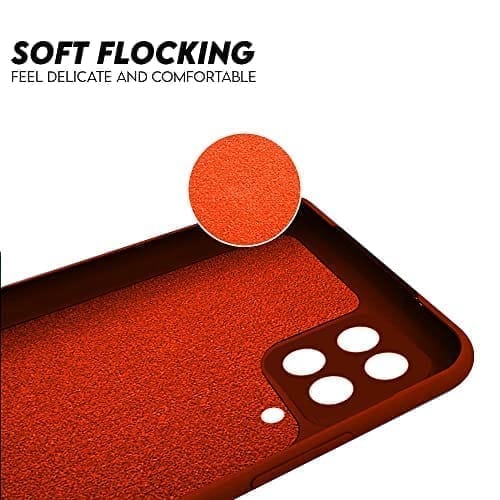 Winble Samsung Galaxy M53 5G Back Cover Case Liquid Silicone (Red)