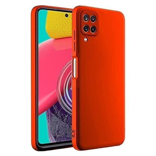 Winble Samsung Galaxy M53 5G Back Cover Case Liquid Silicone (Red)