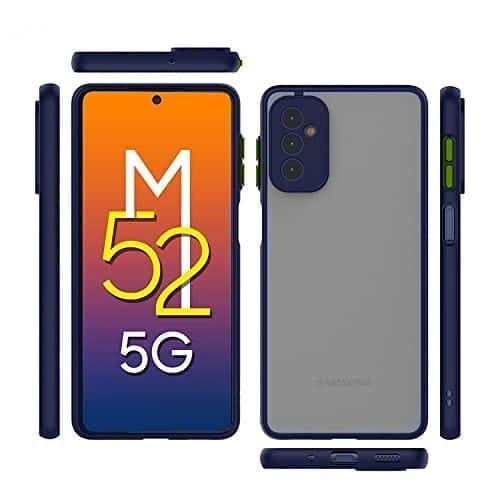 Winble Samsung Galaxy M52 5G Back Cover Case Smoke (Blue)