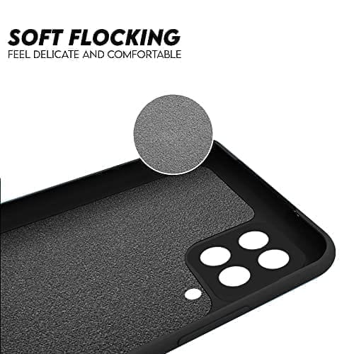 Winble Samsung Galaxy M53 5G Back Cover Case Liquid Silicone (Black)