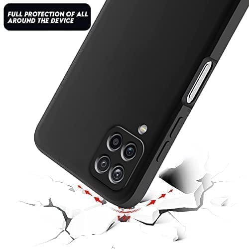 Winble Samsung Galaxy M53 5G Back Cover Case Liquid Silicone (Black)