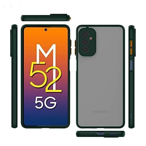Winble Samsung Galaxy M52 5G Back Cover Case Smoke (Green)