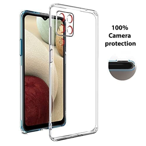 Winble Samsung Galaxy A12 Back Cover Case Camera Protection Transparent