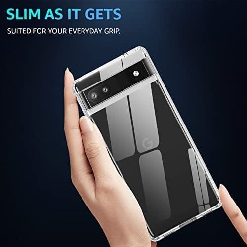 Winble Google Pixel 6A Back Cover Case Crystal Clear Hard TPU