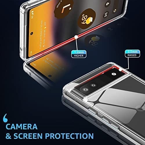 Winble Google Pixel 6A Back Cover Case Crystal Clear Hard TPU