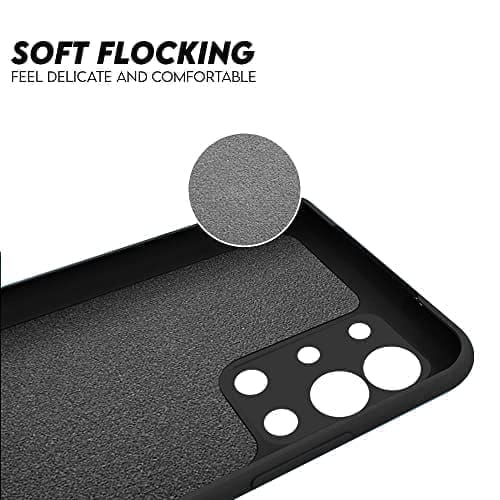 Winble OnePlus 9R Back Cover Case Liquid Silicone (Black )