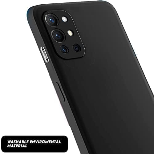 Winble OnePlus 9R Back Cover Case Liquid Silicone (Black )