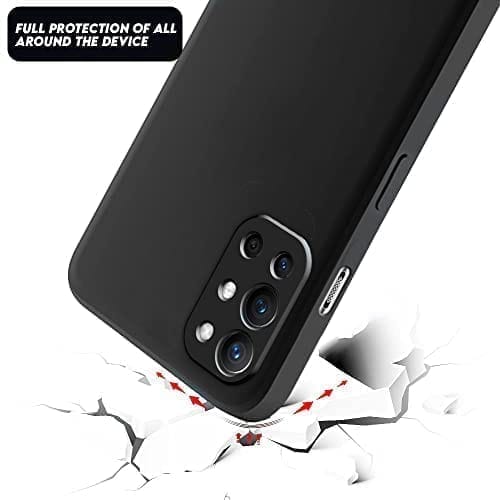 Winble OnePlus 9R Back Cover Case Liquid Silicone (Black )