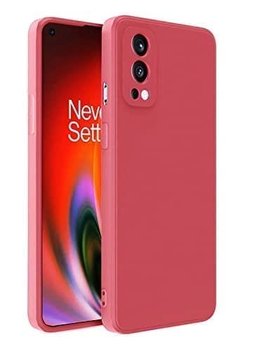 Winble OnePlus Nord 2 5G Back Cover Case Liquid Silicone (Camelia Red)