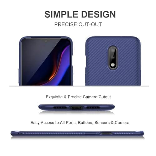 Winble OnePlus 6T / OnePlus 7 Back Cover Case Line Soft Armor