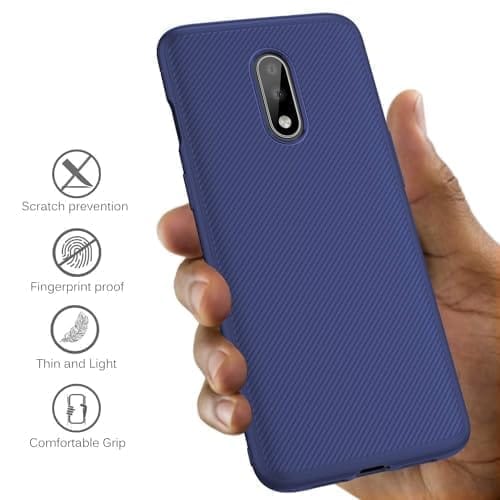 Winble OnePlus 6T / OnePlus 7 Back Cover Case Line Soft Armor