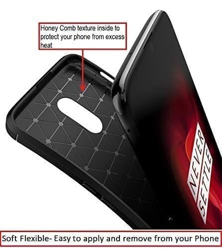 Winble OnePlus 6T / OnePlus 7 Back Cover Case Carbon Fiber (Blue)