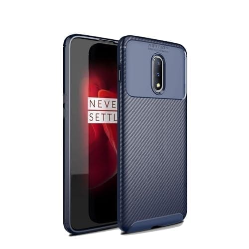 Winble OnePlus 6T / OnePlus 7 Back Cover Case Carbon Fiber (Blue)