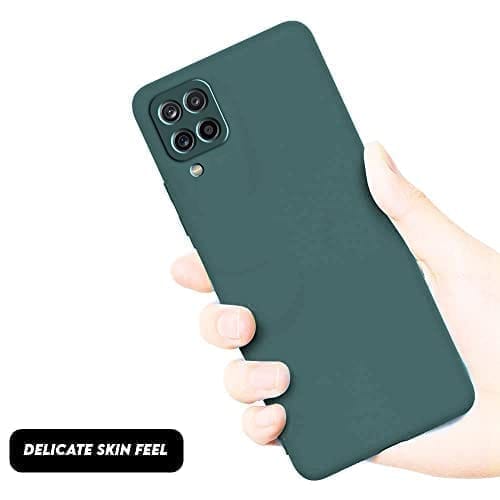 Winble Samsung Galaxy A12 / M12 / F12 Back Cover Case Liquid Silicone (Green)