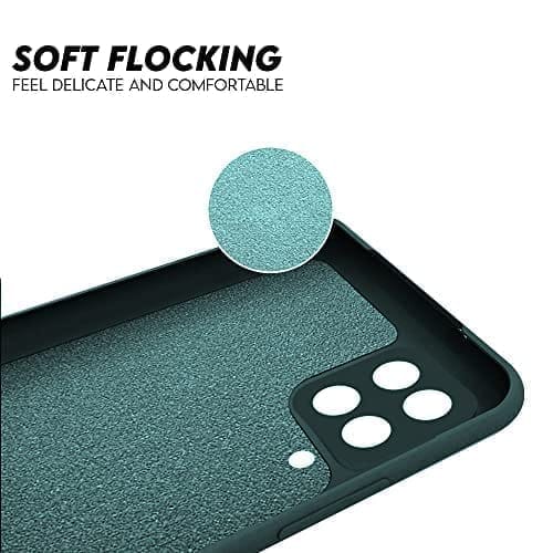 Winble Samsung Galaxy A12 / M12 / F12 Back Cover Case Liquid Silicone (Green)