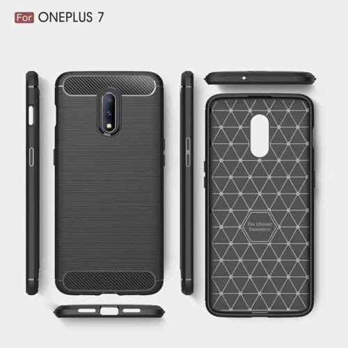 Winble OnePlus 6T / OnePlus 7 Back Cover Case Carbon Fiber (Blue)