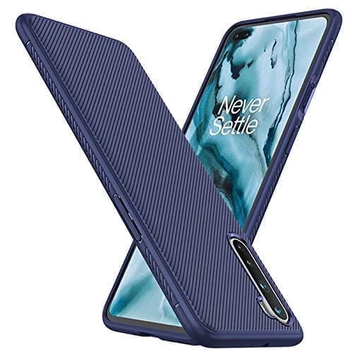 Winble OnePlus Nord (2020) Back Cover Case Line Soft Armor (Blue)