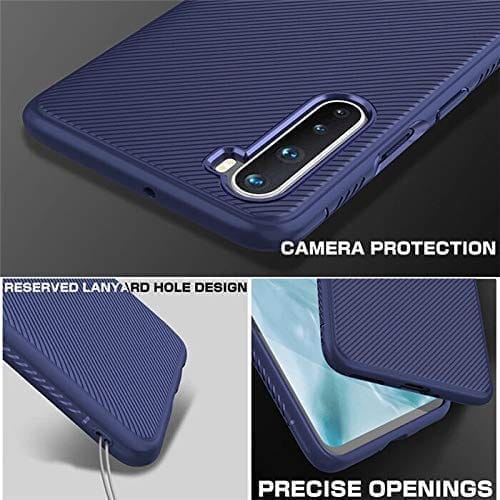 Winble OnePlus Nord (2020) Back Cover Case Line Soft Armor (Blue)