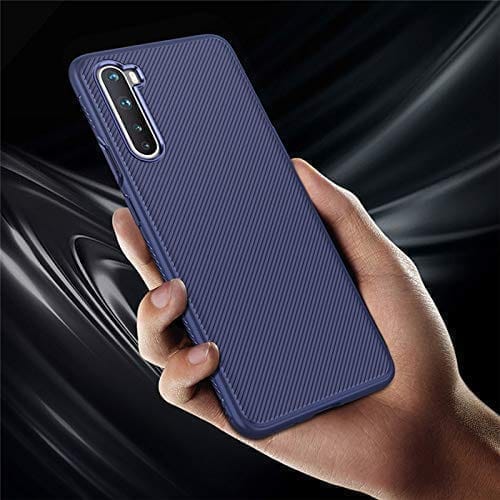 Winble OnePlus Nord (2020) Back Cover Case Line Soft Armor (Blue)