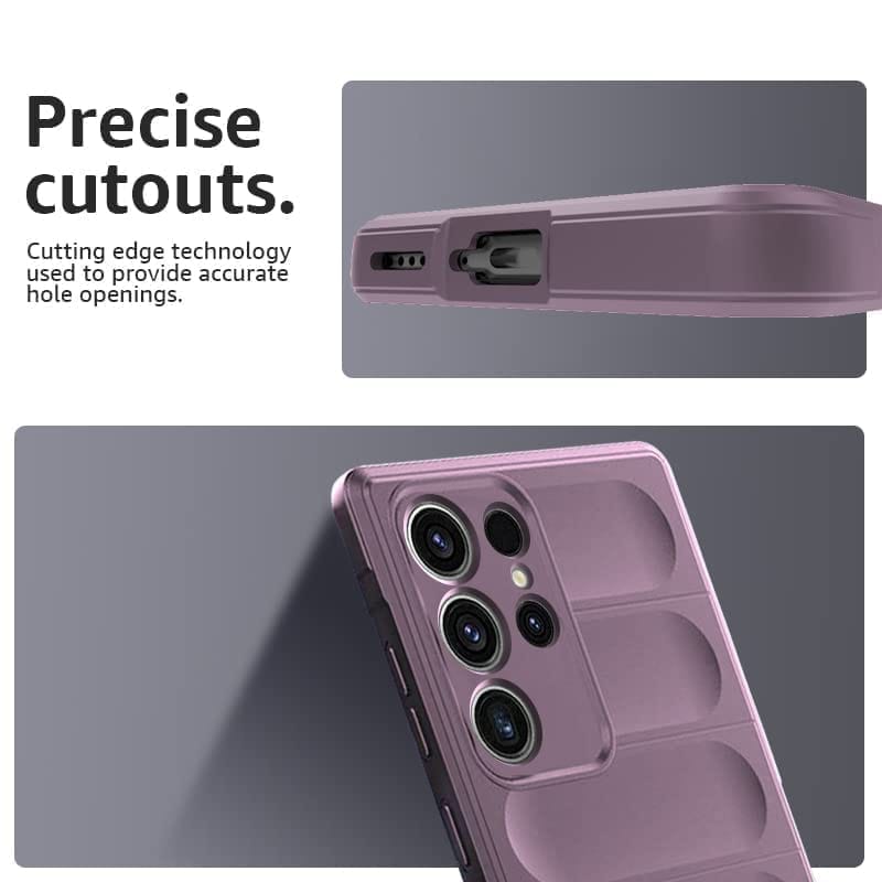 Winble Samsung Galaxy S23 Ultra 5G Back Cover Case Jacket Liquid Silicone (Lavender)