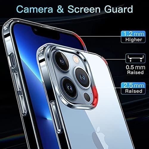 Winble iPhone 13 Pro Back Cover Case Crystal Clear Hard TPU