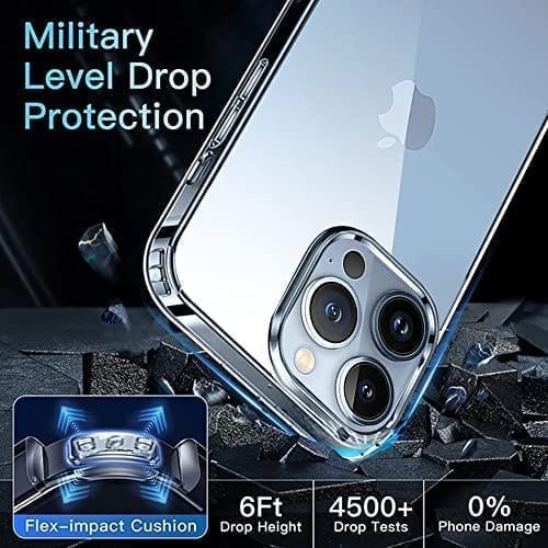 Winble iPhone 13 Pro Back Cover Case Crystal Clear Hard TPU