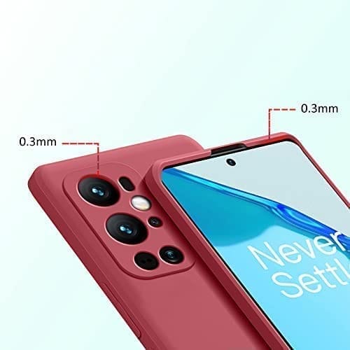 Winble OnePlus 9 Pro Back Cover Case Liquid Silicone (Red)