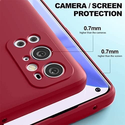 Winble OnePlus 9 Pro Back Cover Case Liquid Silicone (Red)