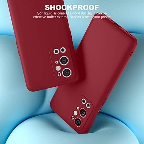 Winble OnePlus 9 Pro Back Cover Case Liquid Silicone (Red)