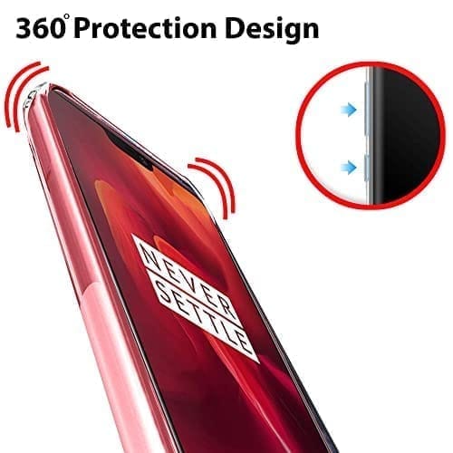 Winble OnePlus 6T Back Cover Case Camera Protection Transparent