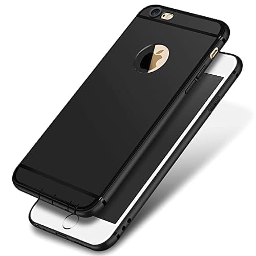 Winble iPhone 6 / 6S Back Cover Case Soft Flexible (Black)