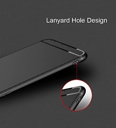 Winble iPhone 6 / 6S Back Cover Case Soft Flexible (Black)