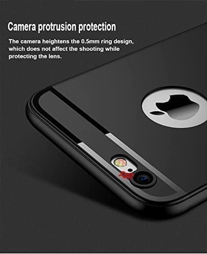 Winble iPhone 6 / 6S Back Cover Case Soft Flexible (Black)