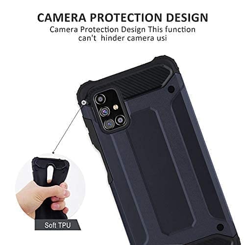 Winble Samsung Galaxy M31s Back Cover Case Elegant Armor (Blue)