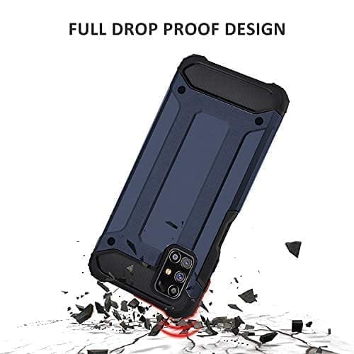 Winble Samsung Galaxy M31s Back Cover Case Elegant Armor (Blue)