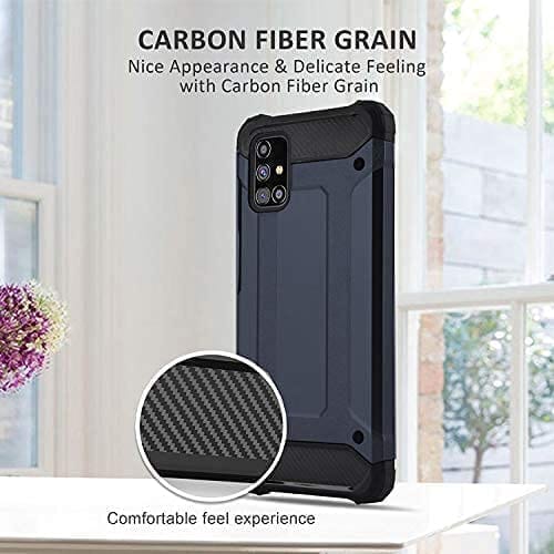 Winble Samsung Galaxy M31s Back Cover Case Elegant Armor (Blue)