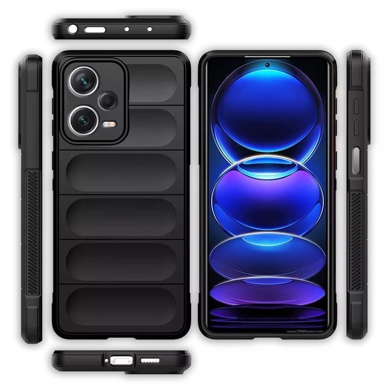 Winble Mi Redmi Note 12 Pro Plus 5G Back Cover Case Jacket Liquid Silicone (Black)
