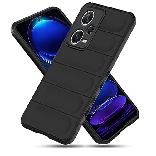 Winble Mi Redmi Note 12 Pro Plus 5G Back Cover Case Jacket Liquid Silicone (Black)