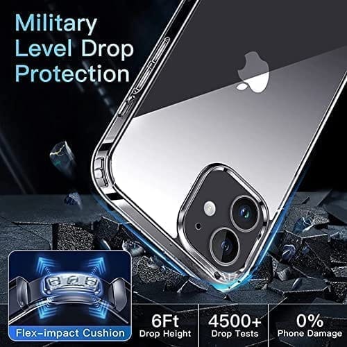 Winble iPhone 12 Mini Back Cover Case Crystal Clear Hard TPU