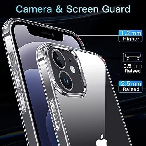 Winble iPhone 12 Mini Back Cover Case Crystal Clear Hard TPU