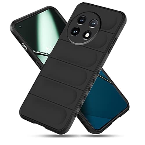Winble OnePlus 11 5G Back Cover Case Jacket Liquid Silicone (Black)