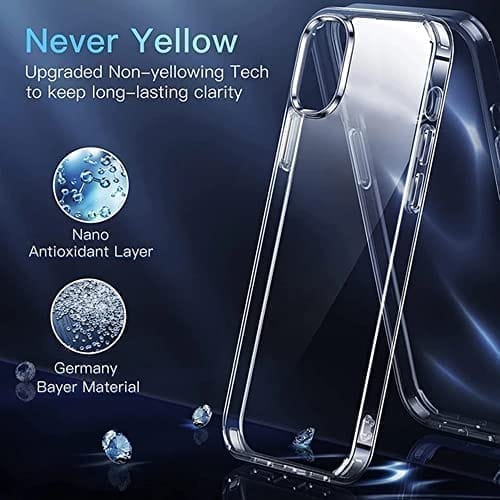 Winble Ultra Hybrid iPhone XR Back Cover Case Crystal Clear Hard TPU