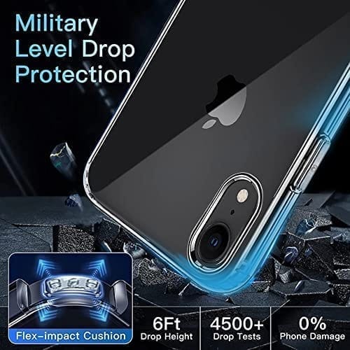 Winble Ultra Hybrid iPhone XR Back Cover Case Crystal Clear Hard TPU