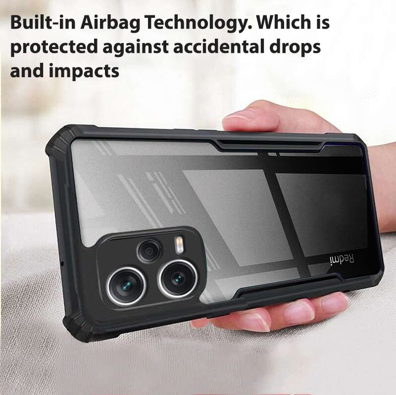 Winble Redmi Note 12 Pro Plus 5G Back Cover Case Crystal Clear