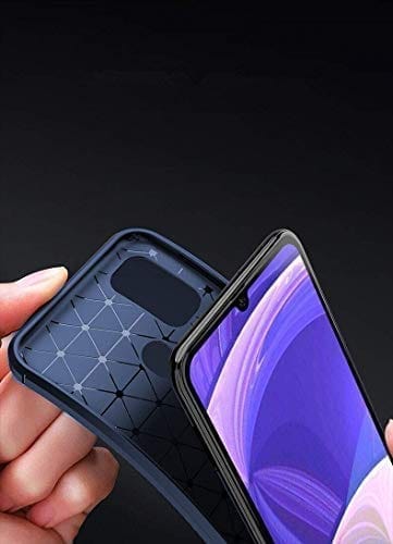 Winble Samsung Galaxy M31 Prime / F41 / M31 Back Cover Case Carbon Fiber (Blue)