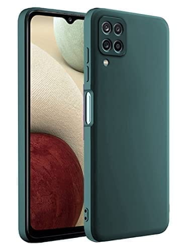 Winble Samsung Galaxy A12 / M12 / F12 Back Cover Case Liquid Silicone (Green)