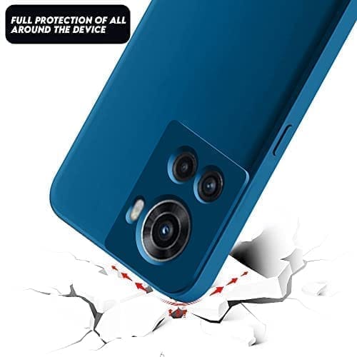 Winble OnePlus 10R Back Cover Case Liquid Silicone (Blue)