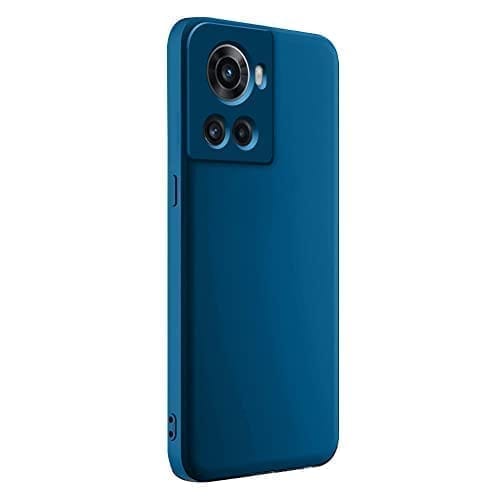 Winble OnePlus 10R Back Cover Case Liquid Silicone (Blue)